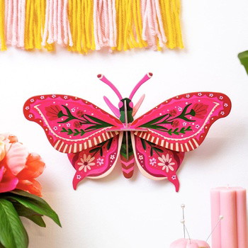 ROSY GRAND BUTTERFLY - Wall Art 3D Puzzle Kit