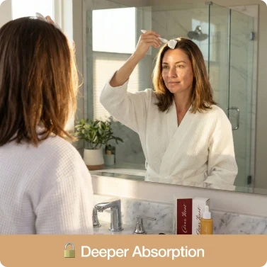 Hair growth serum for women - serum placement