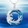 For Self - I Survived Because The Fire Inside Me Burns Brighter Than The Fire Around Me Colorful Crystal Phoenix Necklace