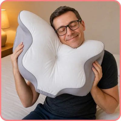 Customer photo with FluffCo Ergo Pillow