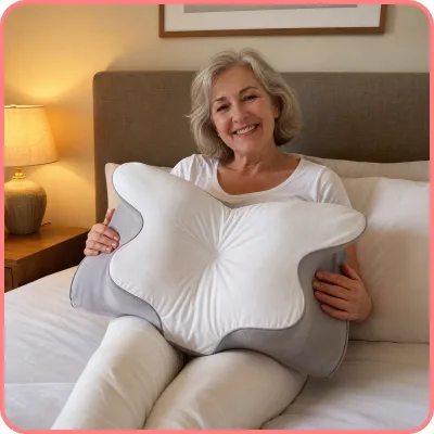 Customer photo with FluffCo Ergo Pillow