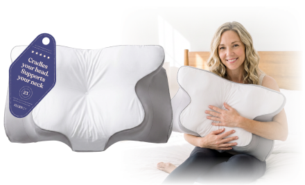 FluffCo Ergo Pillow product and happy customer