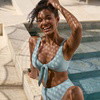 Ava Lift Up Bikini - Top and Bottom - Blue