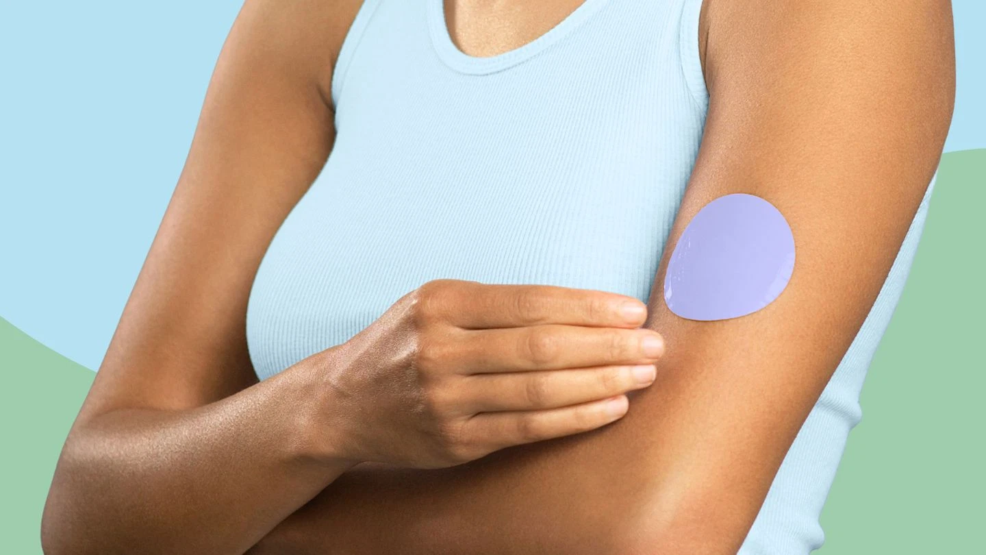 Arm with health patch