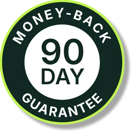 90-day money-back guarantee badge