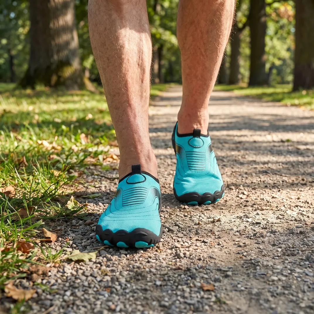 Glide in Aqua Reef on a gravel path in the park