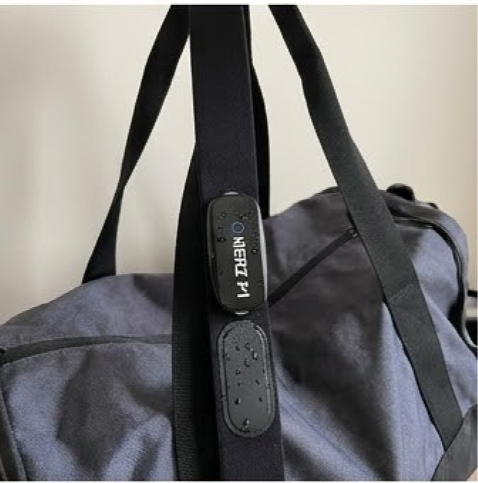 Herz P1 strap packed in a gym bag