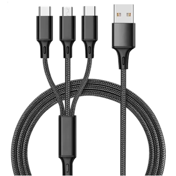 WuzuTech 3-in-1 Multi-Plug Charging Cable