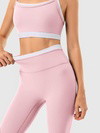 High Waisted Seamless Leggings & Double Layer Sports Bra