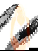 V-Neck Half Laced Bodysuit