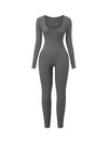 Ribbed Square Neck Jumpsuit