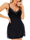Laced Slit Sleep Dress