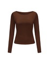 Boat Neck Long Sleeve Top