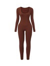 Ribbed Square Neck Jumpsuit