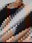 The Smooth Lace Henley Bodysuit