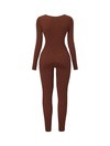 Ribbed Square Neck Jumpsuit