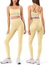 High Waisted Seamless Leggings & Double Layer Sports Bra