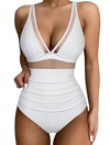 The Sculpting V-Neck Mesh Suit