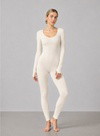 Ribbed Square Neck Jumpsuit
