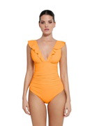 Shapewear Ruffle V-Neck Swimsuit