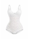 Sheer Laced V-neck Bodysuit