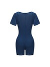 Square Neck Short Sleeve Jumpsuit