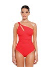Cut-Out One-Shoulder Shapewear Swimsuit