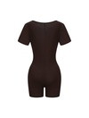 Square Neck Short Sleeve Jumpsuit