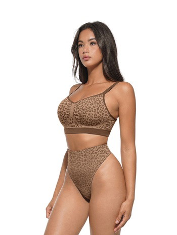 Leopard Tummy Control High Waisted Brief