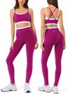 High Waisted Seamless Leggings & Double Layer Sports Bra