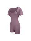 Square Neck Short Sleeve Jumpsuit