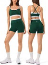 High Waisted Seamless Leggings & Double Layer Sports Bra