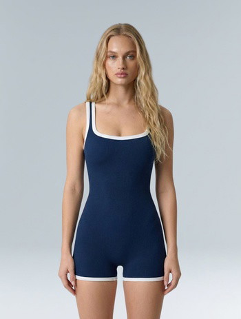 Outlined Ribbed Bodysuit