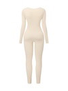 Ribbed Square Neck Jumpsuit