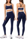 High Waisted Seamless Leggings & Double Layer Sports Bra