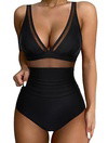 The Sculpting V-Neck Mesh Suit