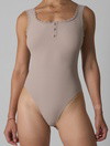 The Smooth Lace Henley Bodysuit