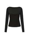 Boat Neck Long Sleeve Top