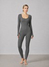 Ribbed Square Neck Jumpsuit
