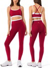High Waisted Seamless Leggings & Double Layer Sports Bra