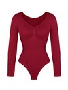 Long Sleeve Ruched Bodysuit