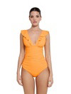 Shapewear Ruffle V-Neck Swimsuit