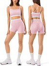 High Waisted Seamless Leggings & Double Layer Sports Bra