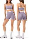 High Waisted Seamless Leggings & Double Layer Sports Bra
