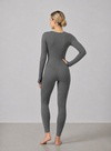 Ribbed Square Neck Jumpsuit