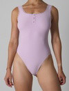 The Smooth Lace Henley Bodysuit