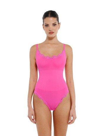 Seamless Laced Thong Bodysuit