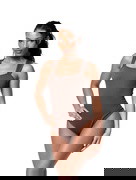 Ribbed Square Neck Shapewear Bodysuit