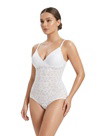 Sheer Laced V-neck Bodysuit