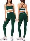 High Waisted Seamless Leggings & Double Layer Sports Bra